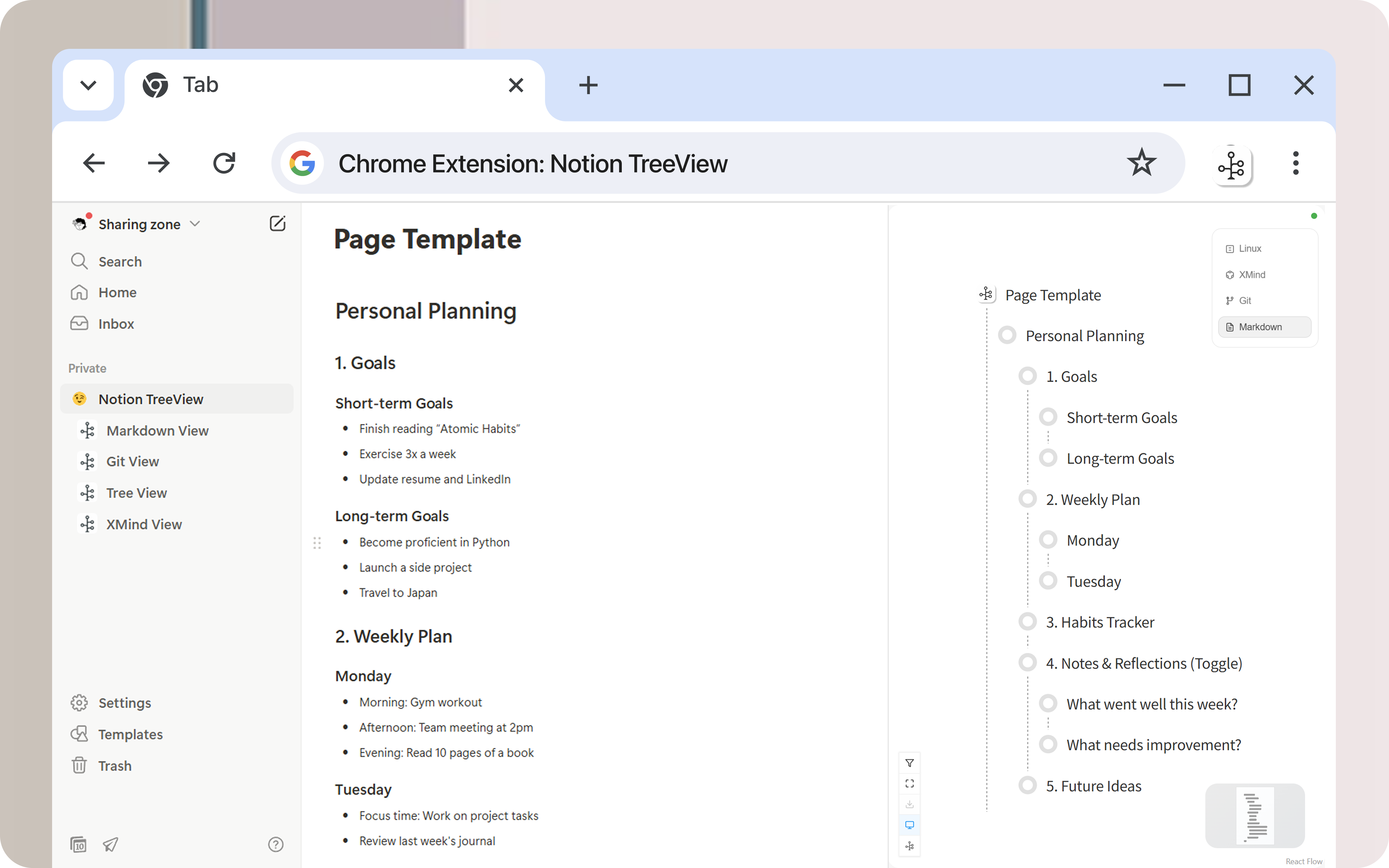 TreeView - Notion任务树形视图 | Notion Task Tree View - Shiran Tech